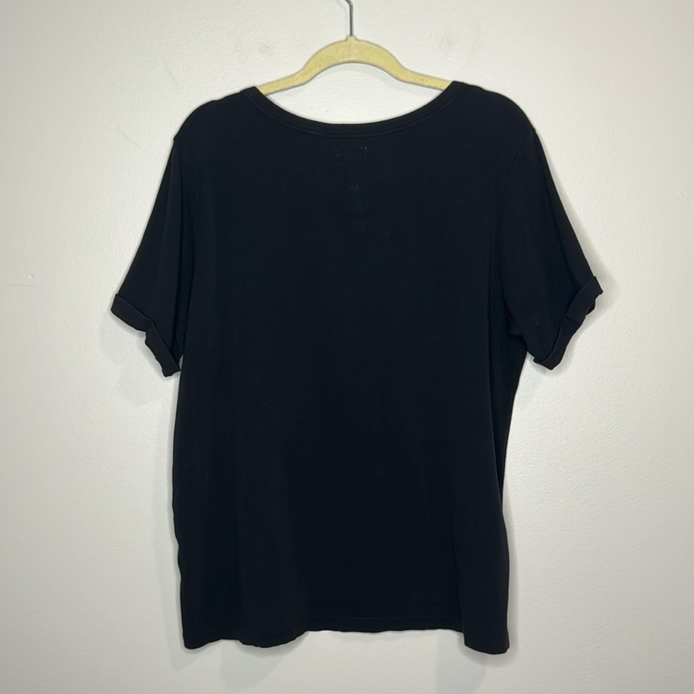 For Days Ribbed Knit black oversized tee size medium - Picture 9 of 10